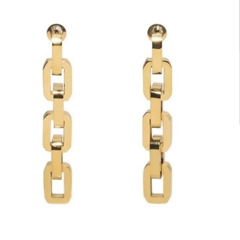 Eddie Borgo Gold Supra Chain Link Earrings 2" Drop
Post Back 12k Gold Vermeil